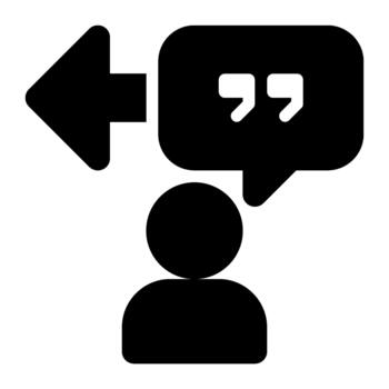 realimentación glifo sólido icono vector