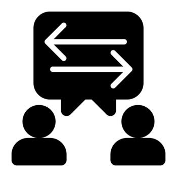 negociación glifo sólido icono vector
