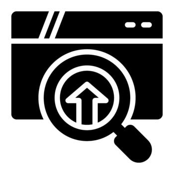 Search Engine, Optimization Glyph Solid Icon vector