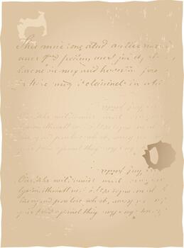 Parchment Paper With Aged Script vector