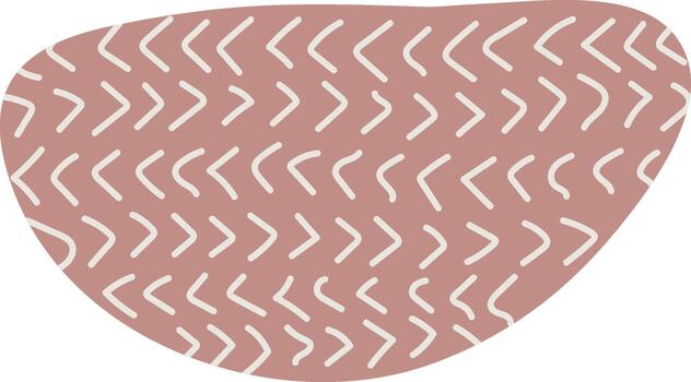 Abstract Shape With Hand Drawn Pattern vector