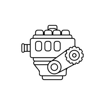 engine line icon vector