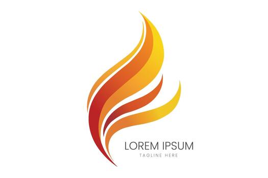 Creative fire flame logo vector