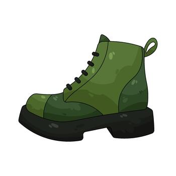 Green Combat Boot vector