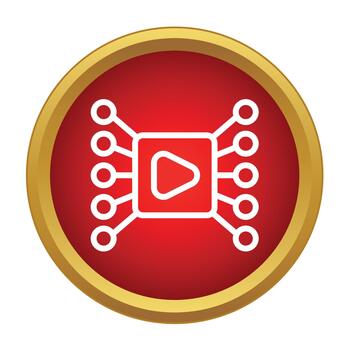 player processing network data on red button vector