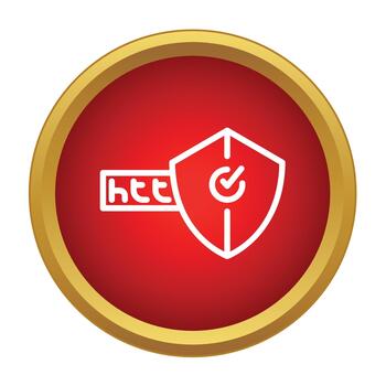 Http protocol security shield checkmark icon concept vector