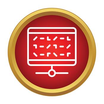 Coding program developing binary data on computer screen vector