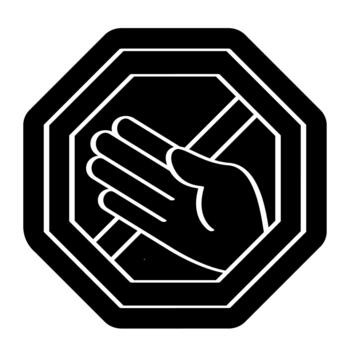 DOnt touch solid icon vector