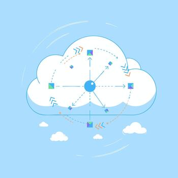 nube algoritmo visualización concepto vector