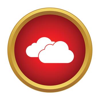nube icono representando datos almacenamiento web botón vector