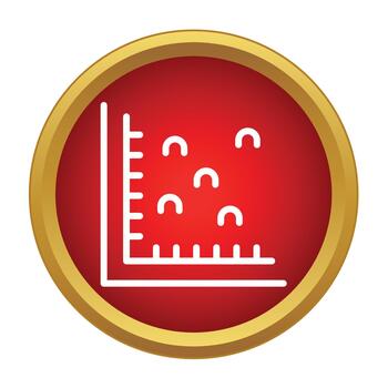 Scatter plot data analysis visualization icon vector