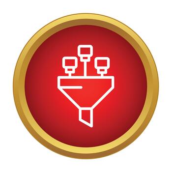 Data funnel analysis processing optimization icon vector