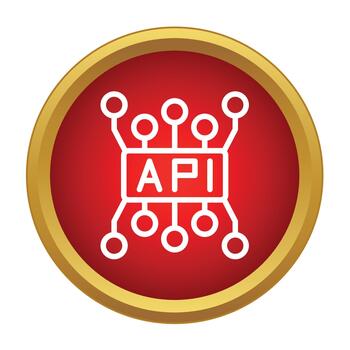 api software desarrollo integración interfaz icono botón vector