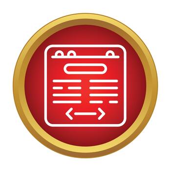sitio web desarrollo interfaz con código y programación icono vector