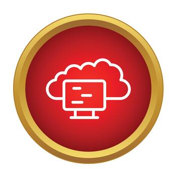 Cloud computing data storage networking icon vector