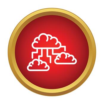 Cloud computing data network storage server icon vector