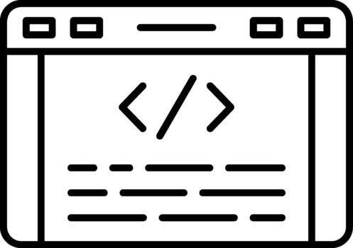 Code programming script development vector