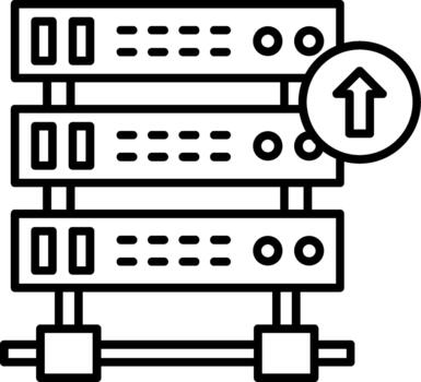 Server network hosting machine vector