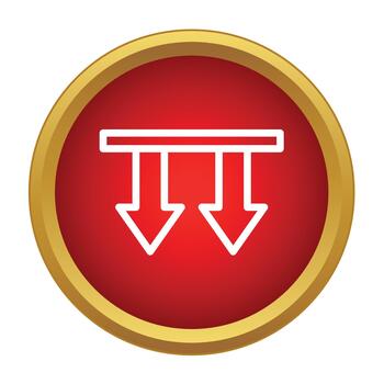 Down arrows indicating download, decrease, or selection icon vector