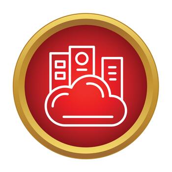 Cloud computing data center server network icon vector
