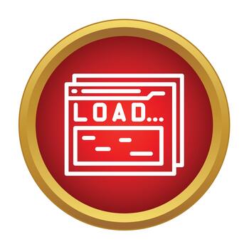 Web browser loading data processing icon vector
