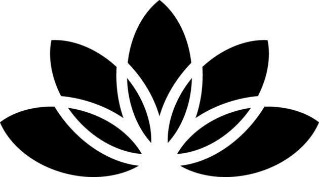 lotus solid icon vector