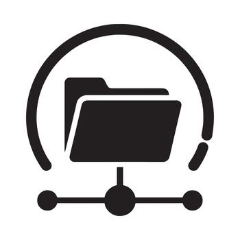 Folder Connection Network Data Sharing vector