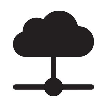 Connection Cloud Server Network Node vector