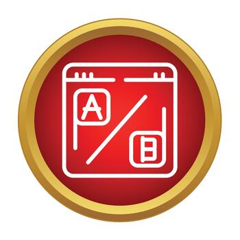 ab pruebas usuario interfaz web analítica mejoramiento icono vector