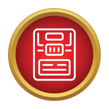 Flat style user interface processing flow chart icon vector