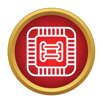 Cpu processing data icon representing digital technology vector