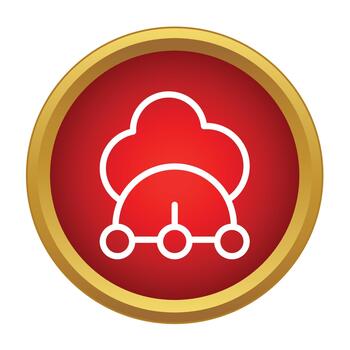 Cloud computing network connection transferring data icon vector