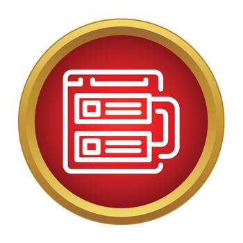 Web browser interface coding icon displaying development vector
