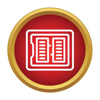 computadora procesador pastilla hardware plano estilo icono vector