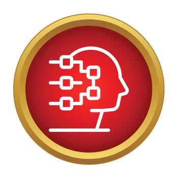 Human mind processing data artificial intelligence concept vector