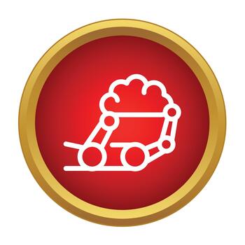 Industrial cloud computing processing data production icon vector