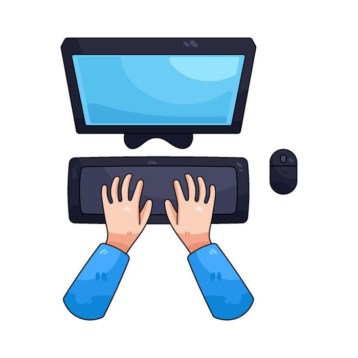 Computer Typing Vector Art, Icons, and Graphics for Free Download