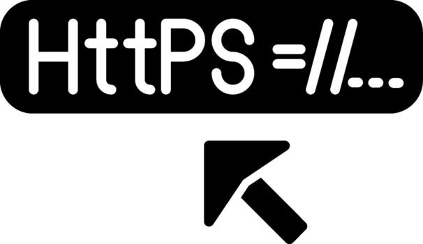 https seguro protocolo glifo vector