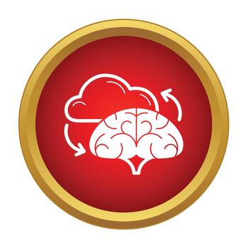 Brain cloud data synchronization connecting intelligence network vector