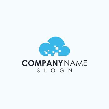 Cloud computing logo design vector