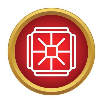 Processor microchip electronic component icon vector