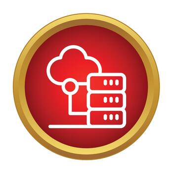 Cloud computing server data hosting network concept vector
