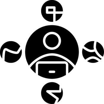 Full Stack Developer Glyph vector
