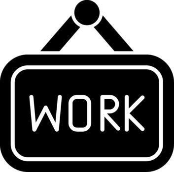 Hard Work Commitment Glyph vector