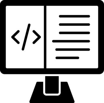 Web Programming Development Glyph vector