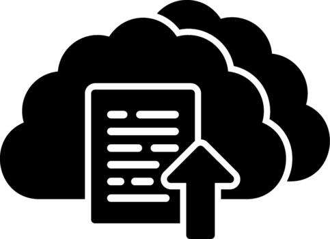 Distributed Cloud Computing Glyph vector