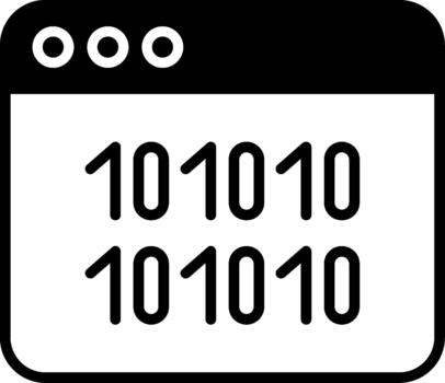 Binary Code Data Glyph vector