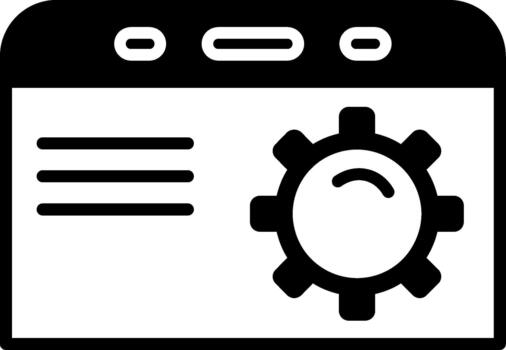 sitio web mejoramiento proceso glifo vector