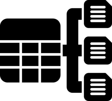 Structured Database Table Glyph vector