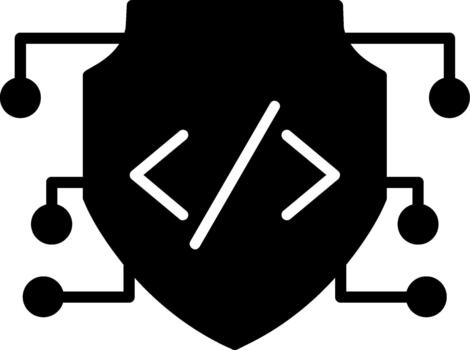 Programming Coding Process Glyph vector